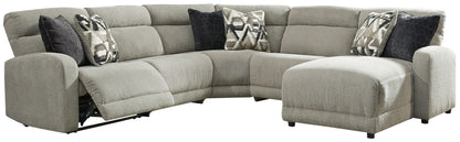 Colleyville - Stone - 5-Piece Power Reclining Sectional With Chaise