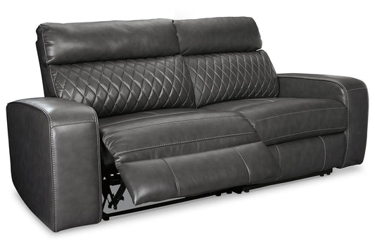 Samperstone - Gray - 2-Piece Power Reclining Sectional