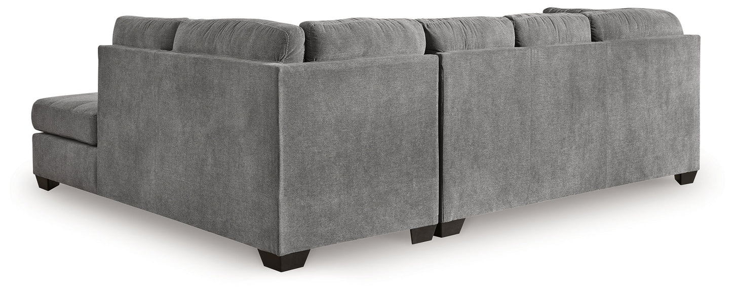 Marleton - Gray - 2-Piece Sleeper Sectional With Raf Corner Chaise