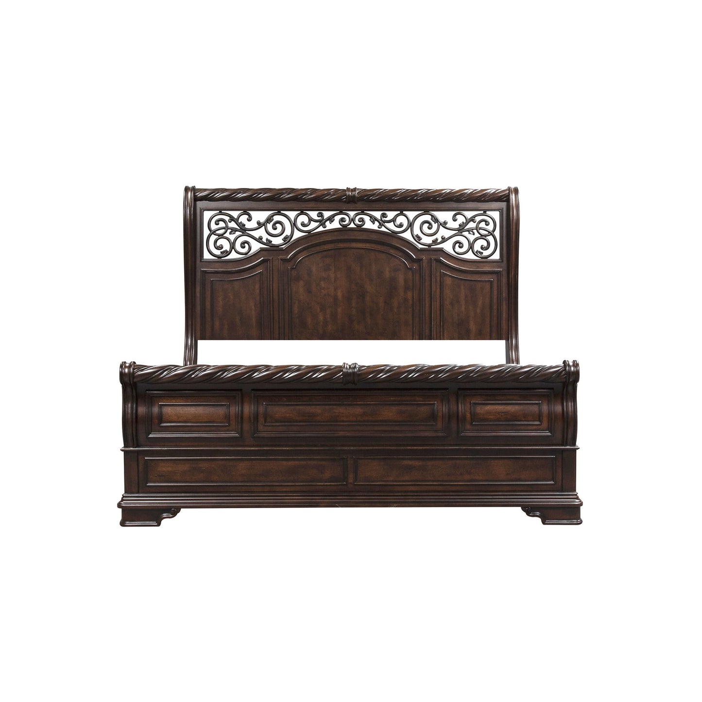 Arbor Place - California King Sleigh Bed - Dark Brown