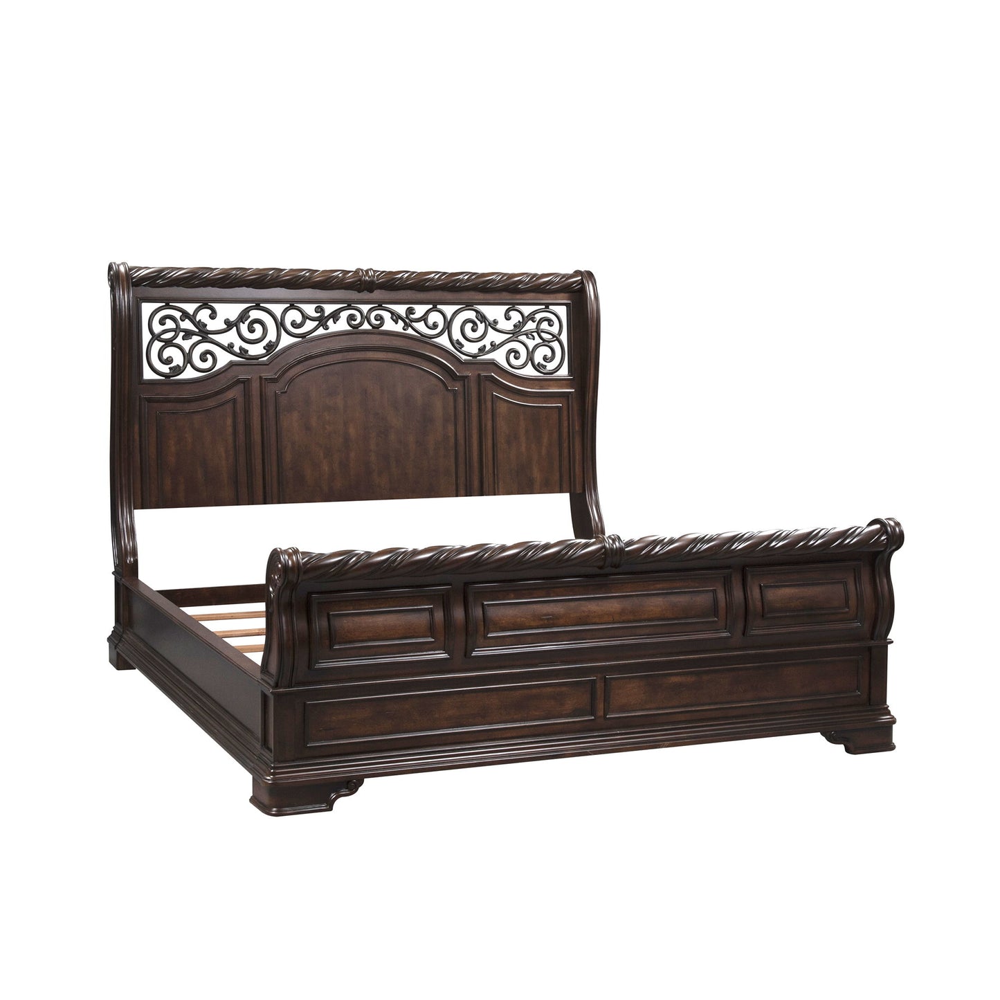 Arbor Place - California King Sleigh Bed - Dark Brown