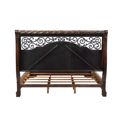 Arbor Place - California King Sleigh Bed - Dark Brown