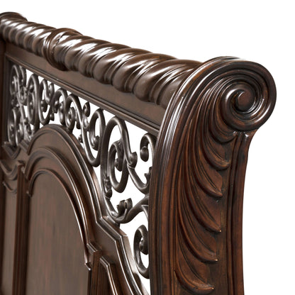 Arbor Place - California King Sleigh Bed - Dark Brown