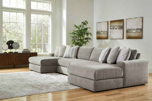 Avaliyah - Ash - 4-Piece Double Chaise Sectional