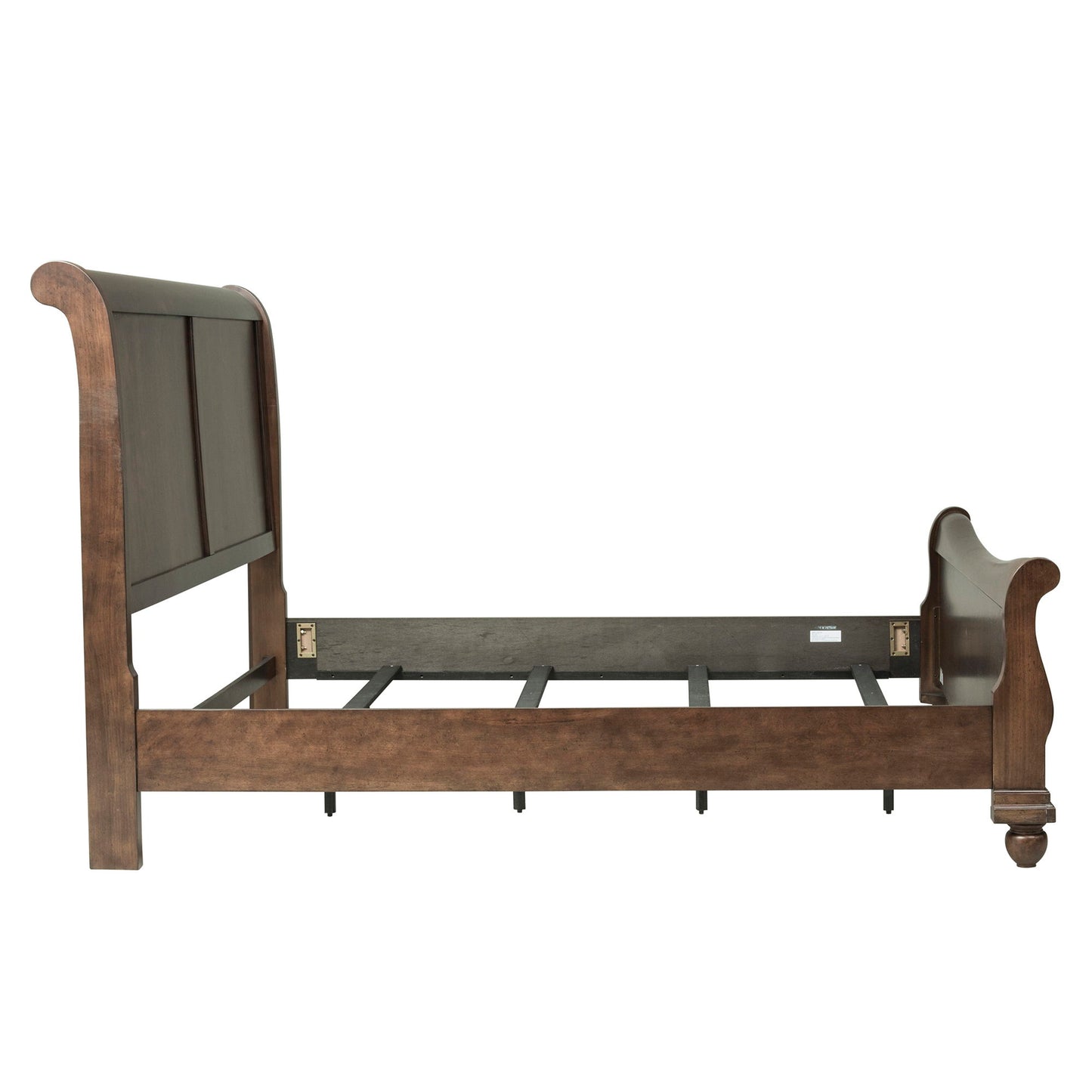 Rustic Traditions - California King Sleigh Bed - Dark Brown