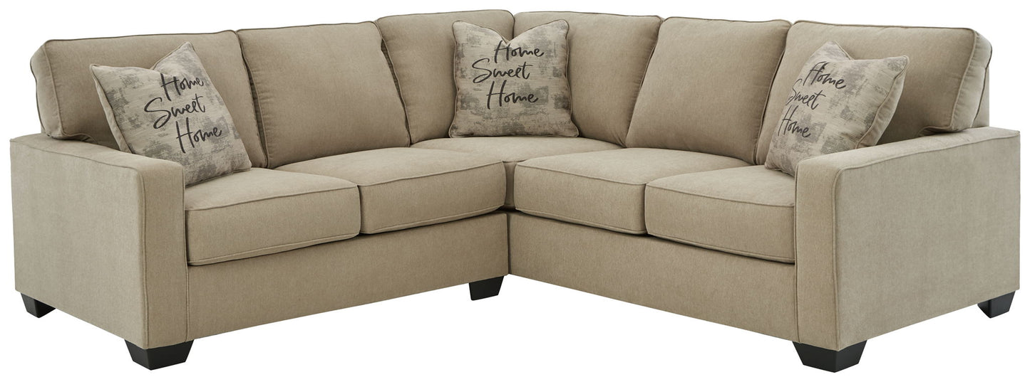 Lucina - Quartz - Corner Loveseat 2 Pc Sectional