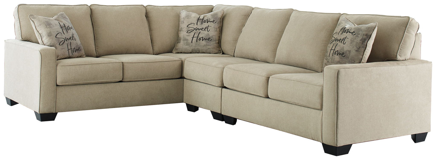 Lucina - Quartz - Corner Sofa 3 Pc Sectional