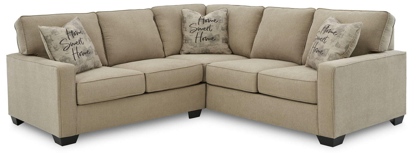 Lucina - Quartz - 2-Piece Sectional