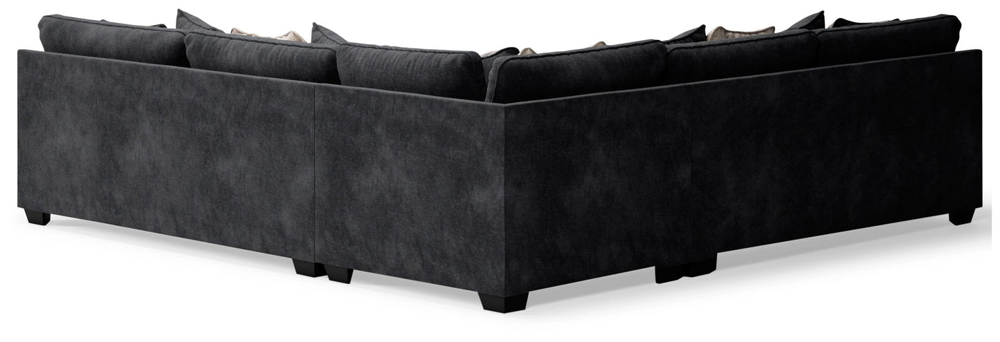 Lavernett - Charcoal - Corner Sofa 3 Pc Sectional