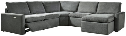 Hartsdale - Granite - Right Arm Facing Corner Chaise 5 Pc Power Sectional