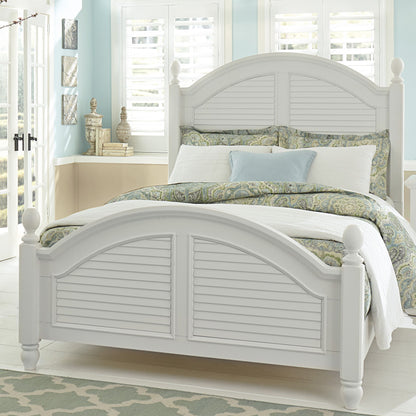 Summer House - King Poster Bed - White