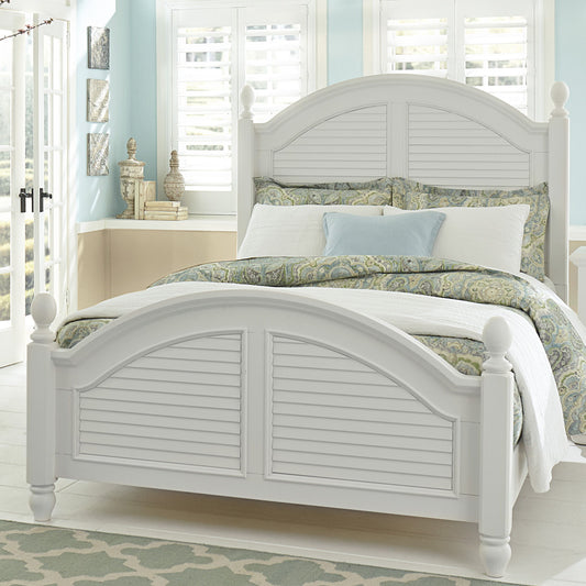 Summer House - King Poster Bed - White