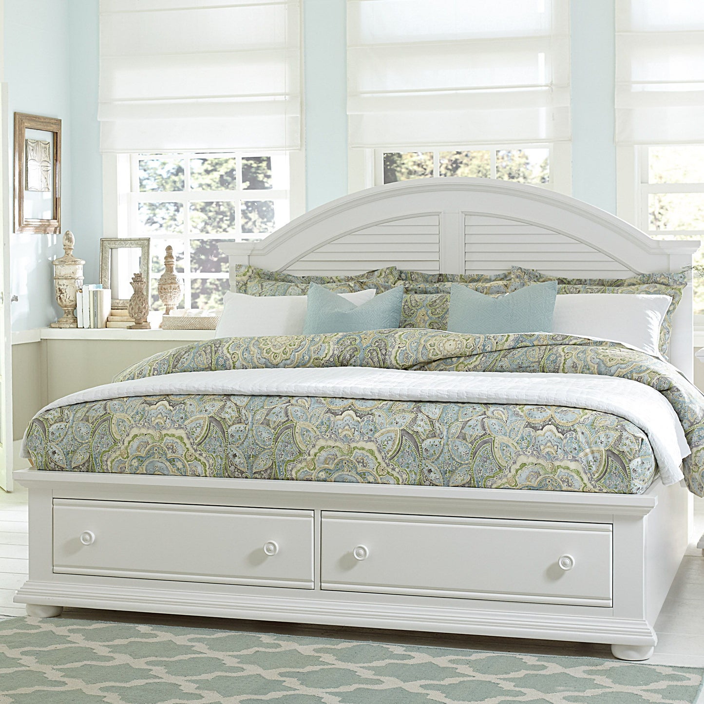 Summer House - King Storage Bed - White