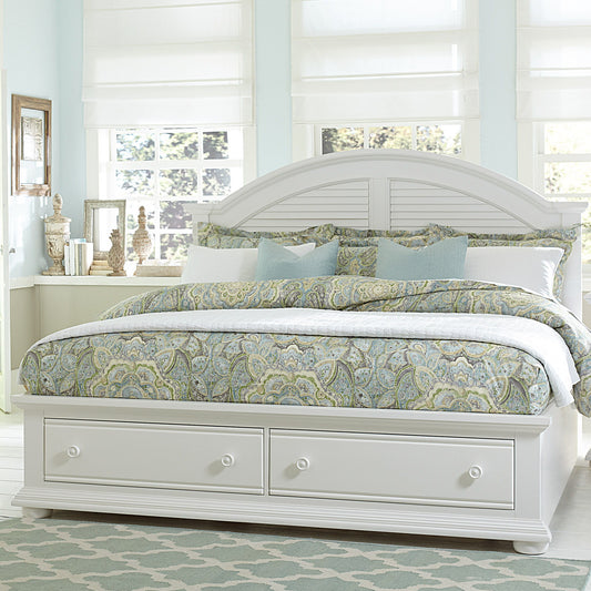 Summer House - King Storage Bed - White
