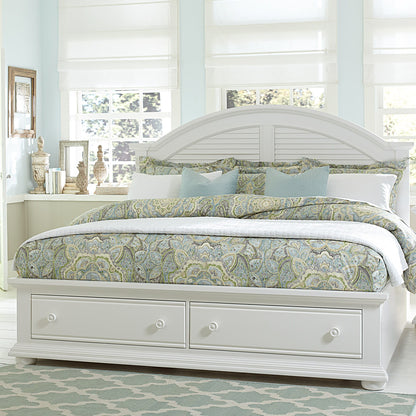 Summer House - Queen Storage Bed - White