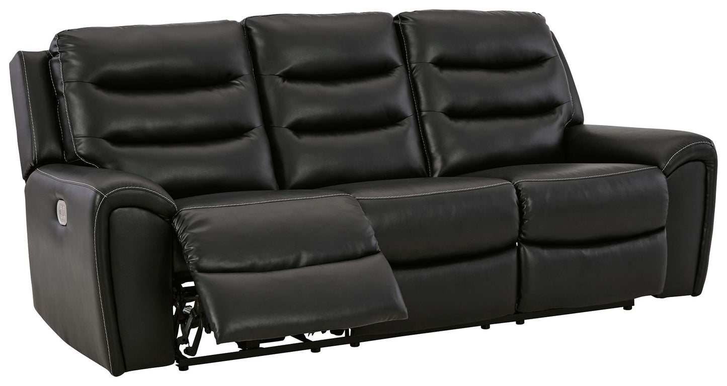 Warlin - Black - Pwr Rec Sofa With Adj Headrest