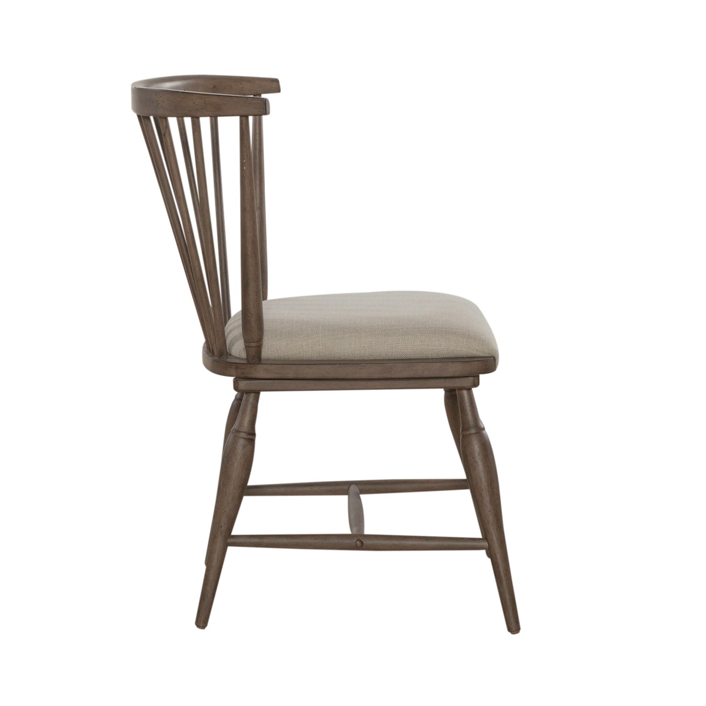 Americana Farmhouse - Upholstered Seat Windsor Chair (RTA) - Light Brown