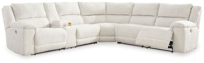Keensburg - Linen - 3-Piece Power Reclining Sectional With Laf Power Reclining Loveseat With Console