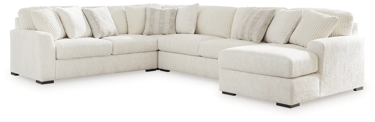 Chessington - Ivory - 4-Piece Sectional With Raf Corner Chaise