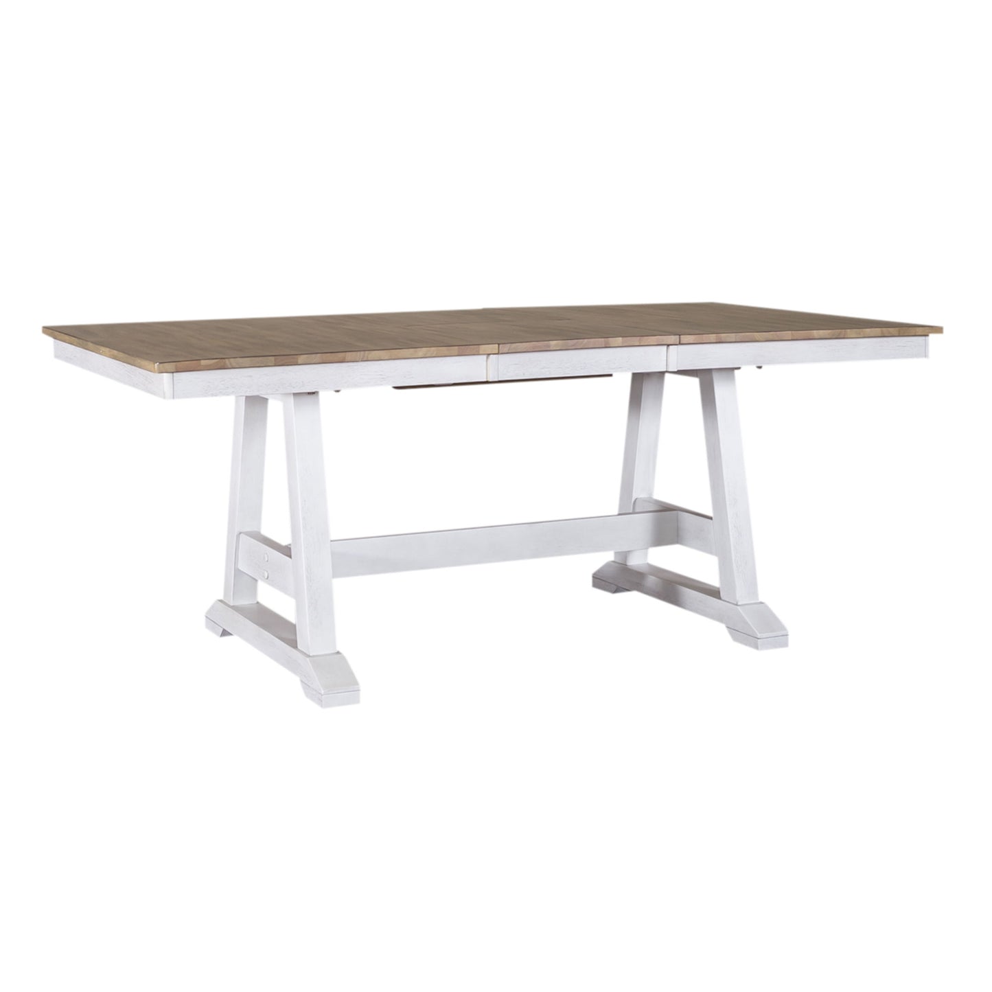 Lindsey Farm - Trestle Table - Weathered White