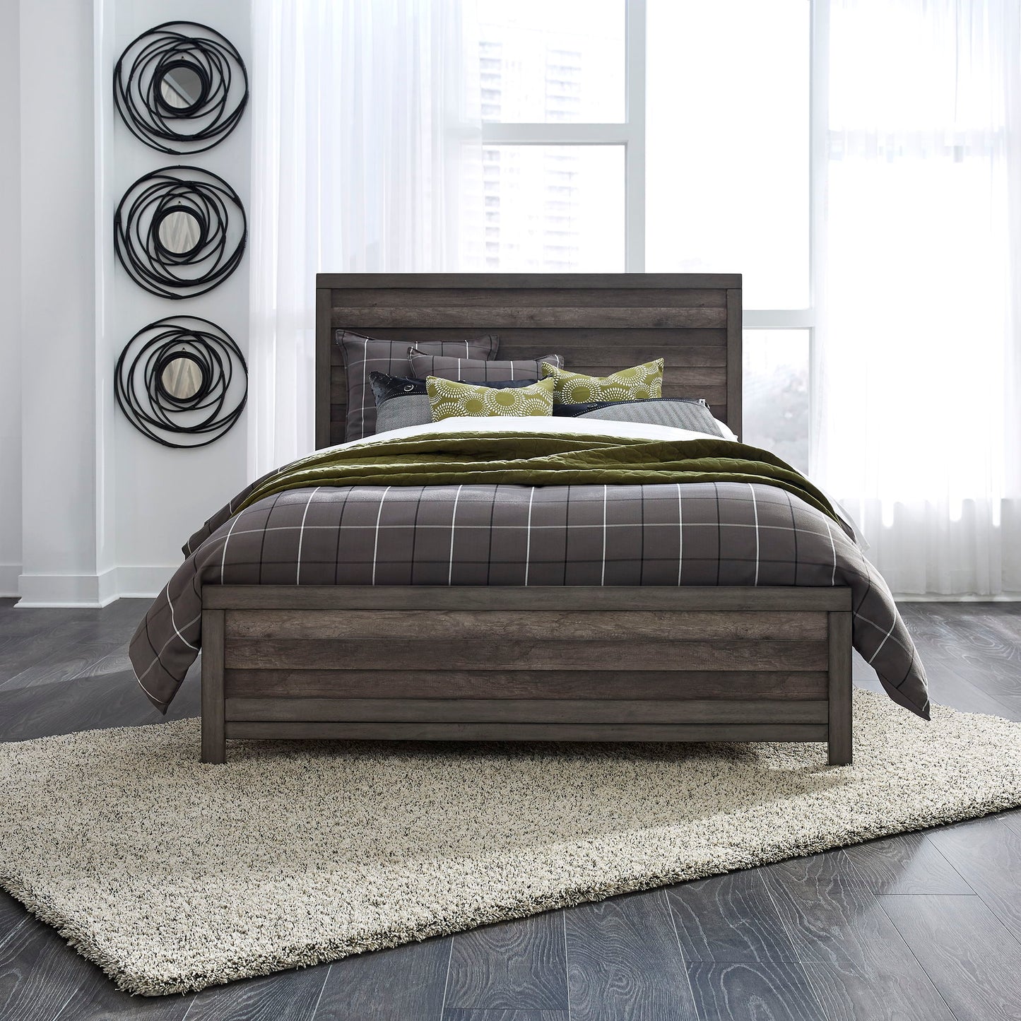 Tanners Creek - King Panel Bed - Dark Gray