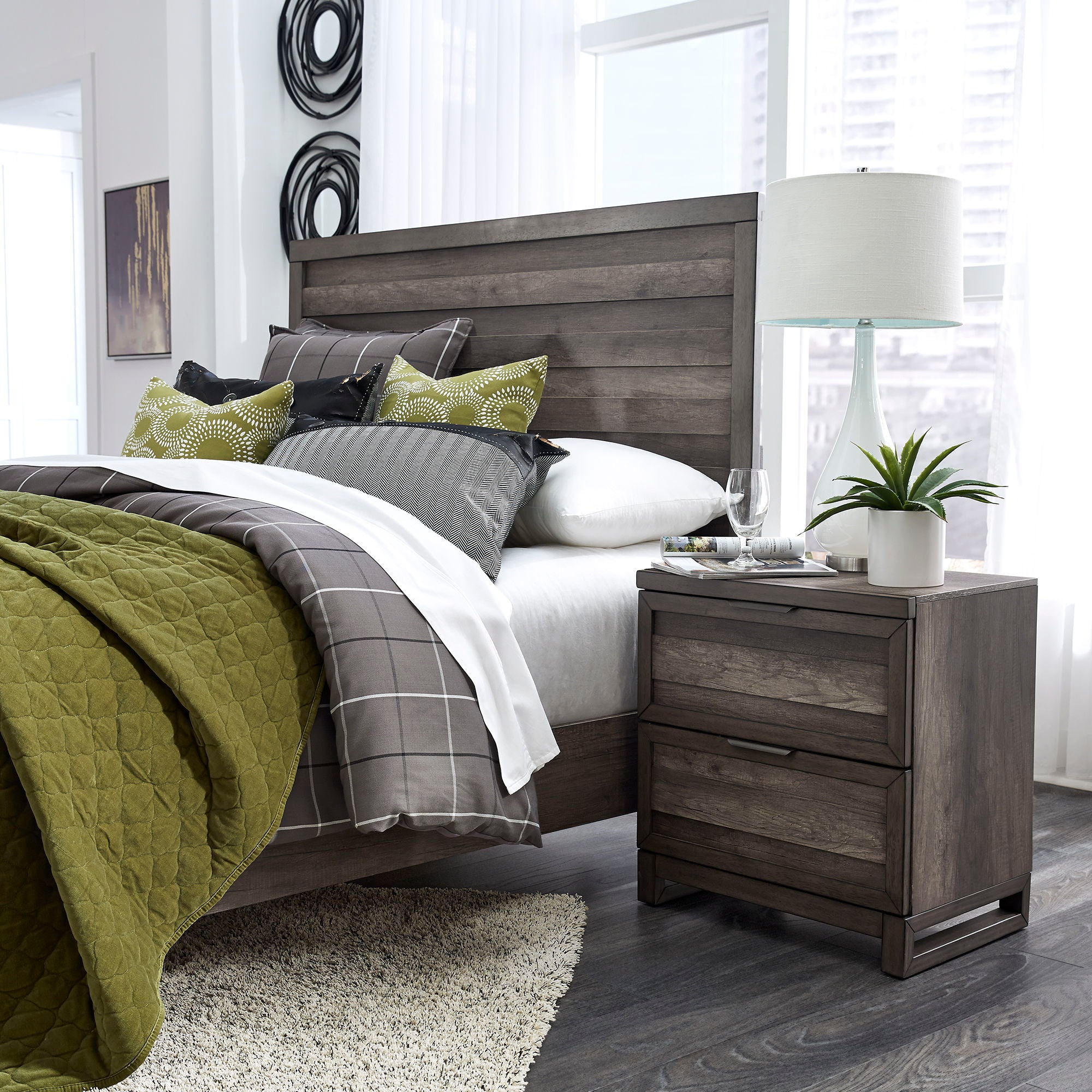 Tanners Creek Night Stand Dark Gray