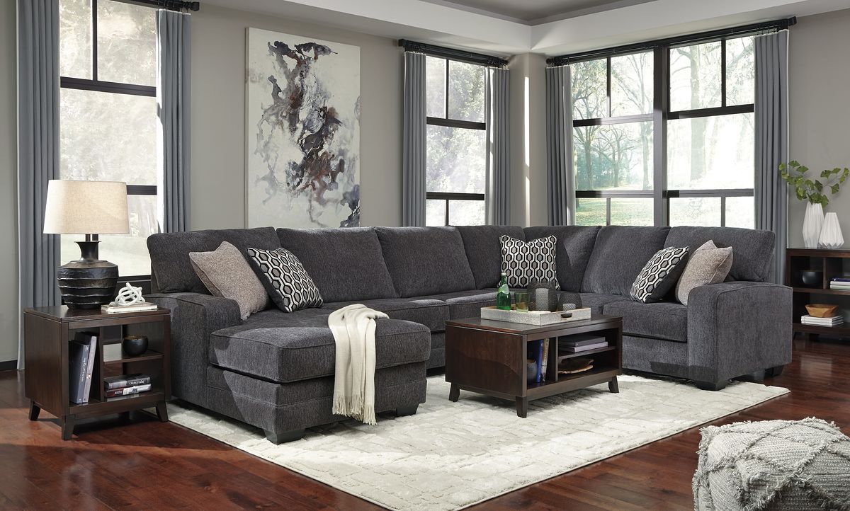 Tracling - Slate - Left Arm Facing Corner Chaise 3 Pc Sectional
