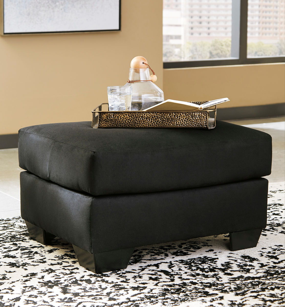 Darcy - Black - Ottoman