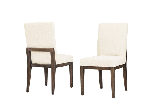 Dovetail - Upholstered Side Chair - Oatmeal - Aged Grey