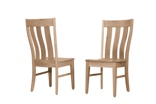 Dovetail - Vertical Slat Dining Chair - Bleached White