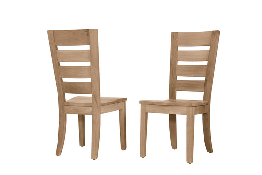 Dovetail - Horizontal Slat Dining Chair - Bleached White