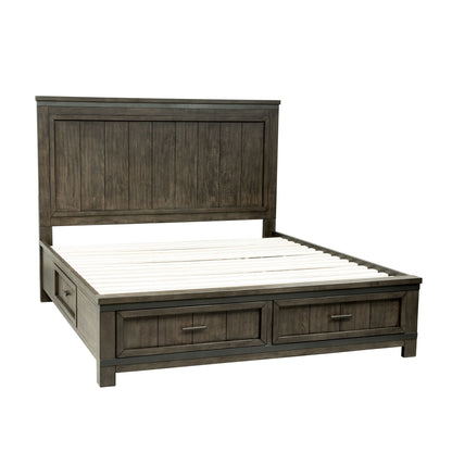 Thornwood Hills - King Two Sided Storage Bed - Dark Gray