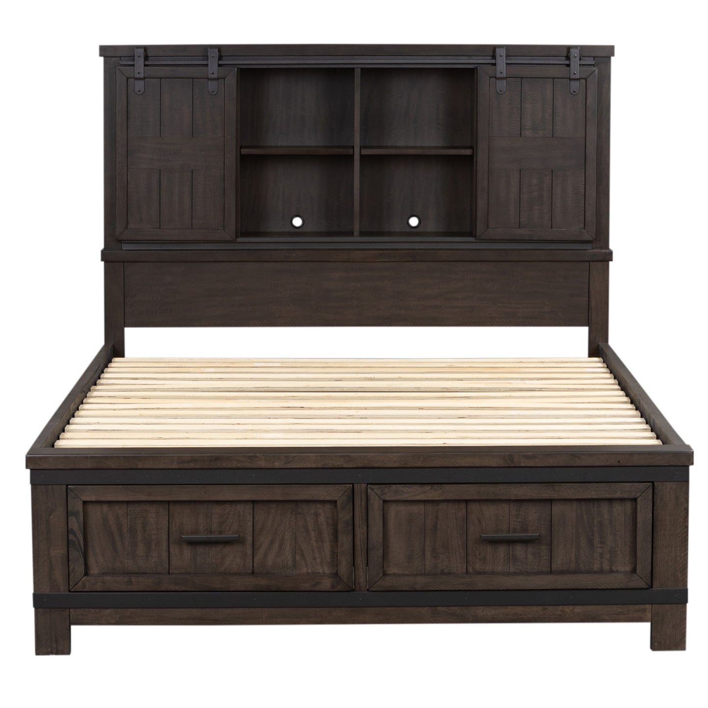 Thornwood Hills - King Bookcase Bed - Dark Gray