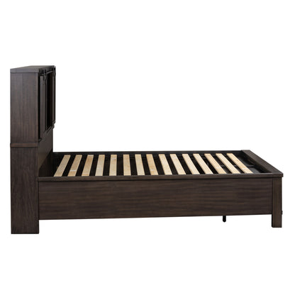 Thornwood Hills - King Bookcase Bed - Dark Gray