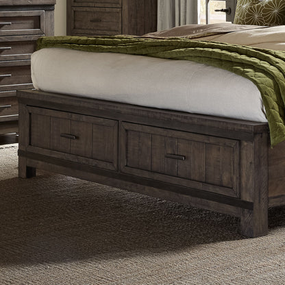 Thornwood Hills - King Panel Bed - Dark Gray