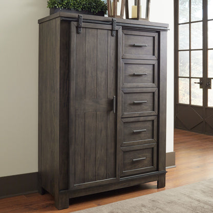 Thornwood Hills - Sliding Door Chest - Dark Gray