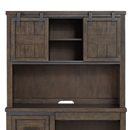 Thornwood Hills - Double Barn Door Hutch - Dark Gray