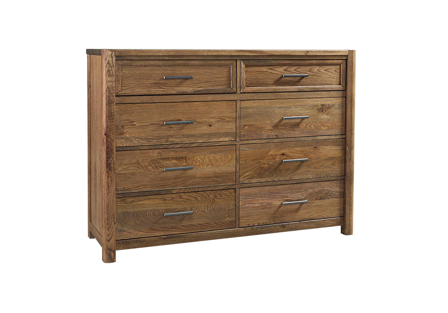 Crafted Oak - Dresser With 8 Drawers - Dark Brown