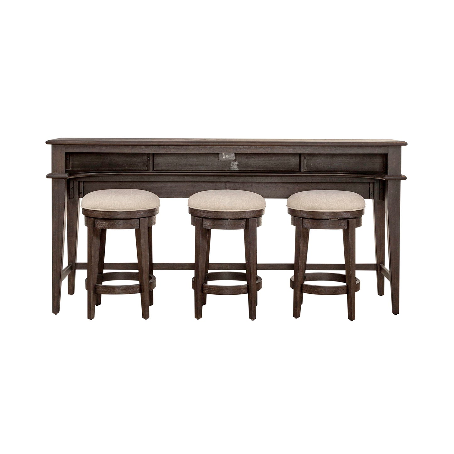 Mill Creek - 4 Piece Set (Bar Console & 3 Stools) - Dark Brown
