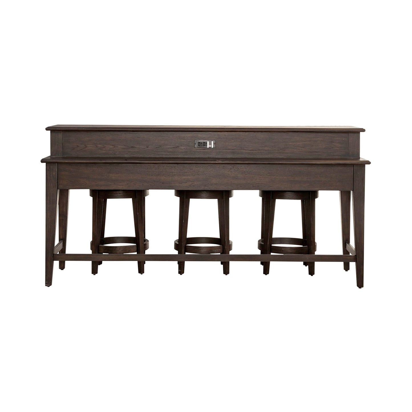Mill Creek - 4 Piece Set (Bar Console & 3 Stools) - Dark Brown