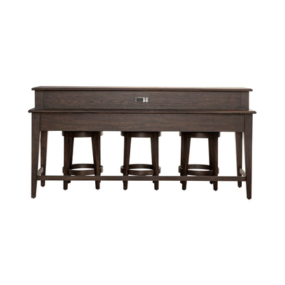 Mill Creek - 4 Piece Set (Bar Console & 3 Stools) - Dark Brown