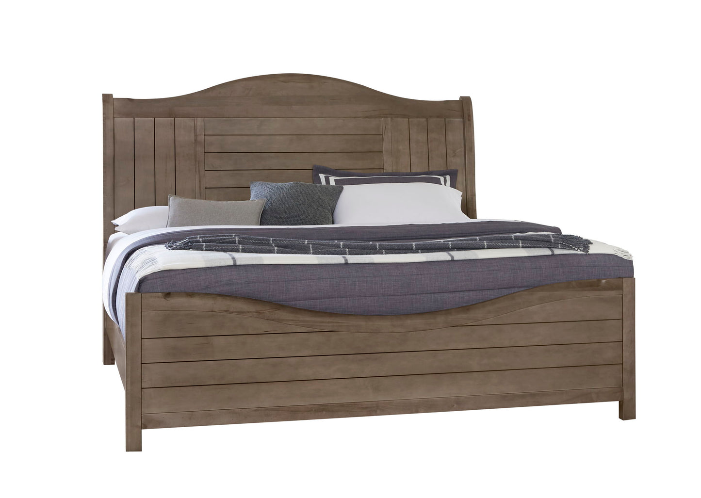 Cool Farmhouse - Queen Sleigh Bed - Grey