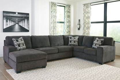 Ballinasloe - Smoke - Left Arm Facing Corner Chaise 3 Pc Sectional