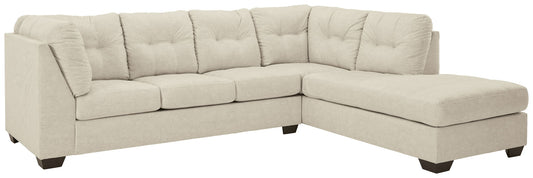Falkirk - Parchment - Right Arm Facing Corner Chaise 2 Pc Sectional