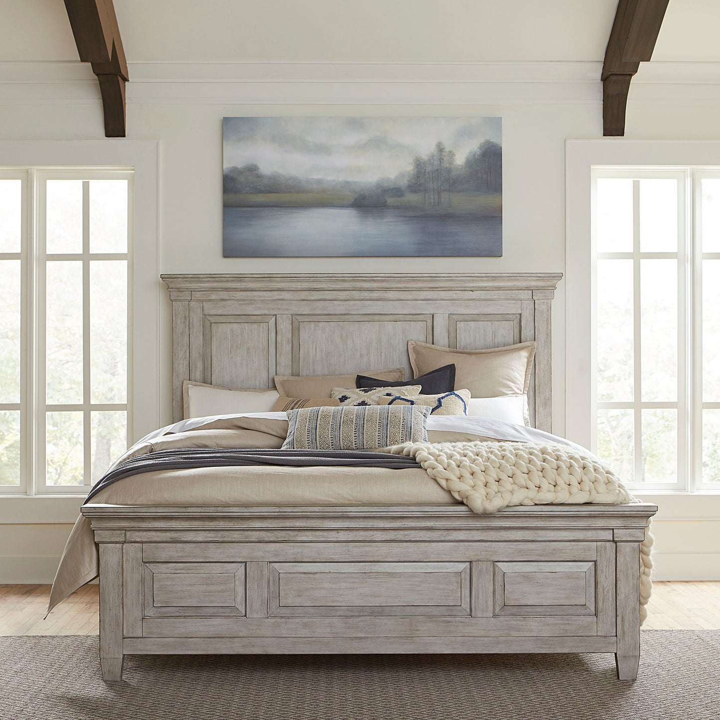 Heartland - King Panel Bed - White