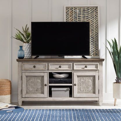 Heartland - 56" Tile TV Console - White