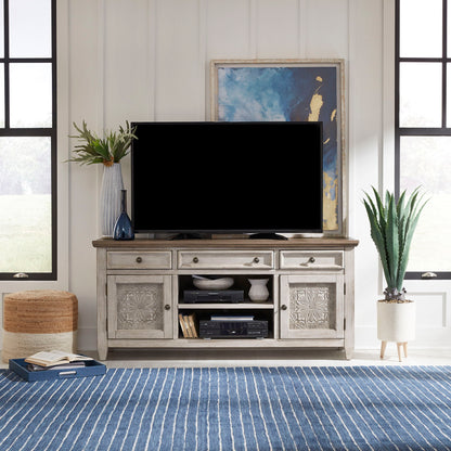 Heartland - 66" Tile TV Console - White