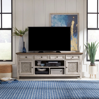 Heartland - 76" Tile TV Console - White