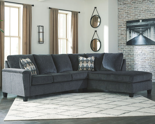 Abinger - Smoke - Right Arm Facing Chaise 2 Pc Sectional