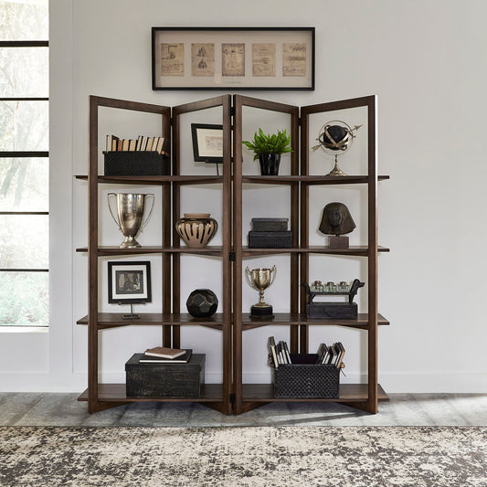 Lennox - Open Bookcase - Dark Brown